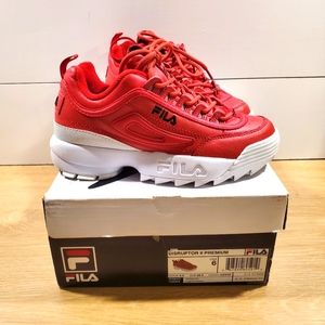 Red FILA shoes